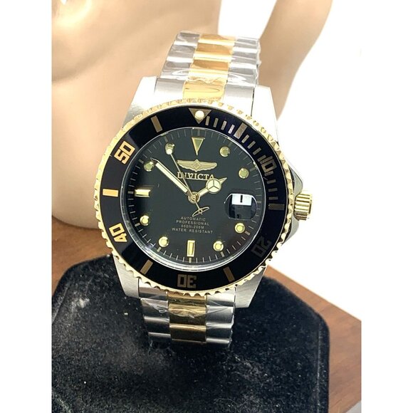 Invicta Men's Watch 36973 Pro Diver Automatic Black Dial Two Tone Steel 44mm - Picture 1 of 15
